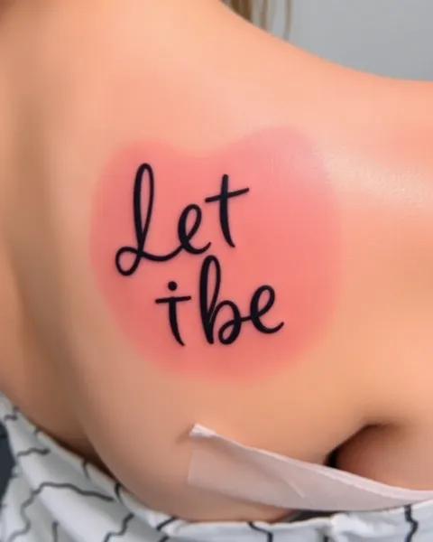 Diseños de tatuaje "Let It Be" para mujeres